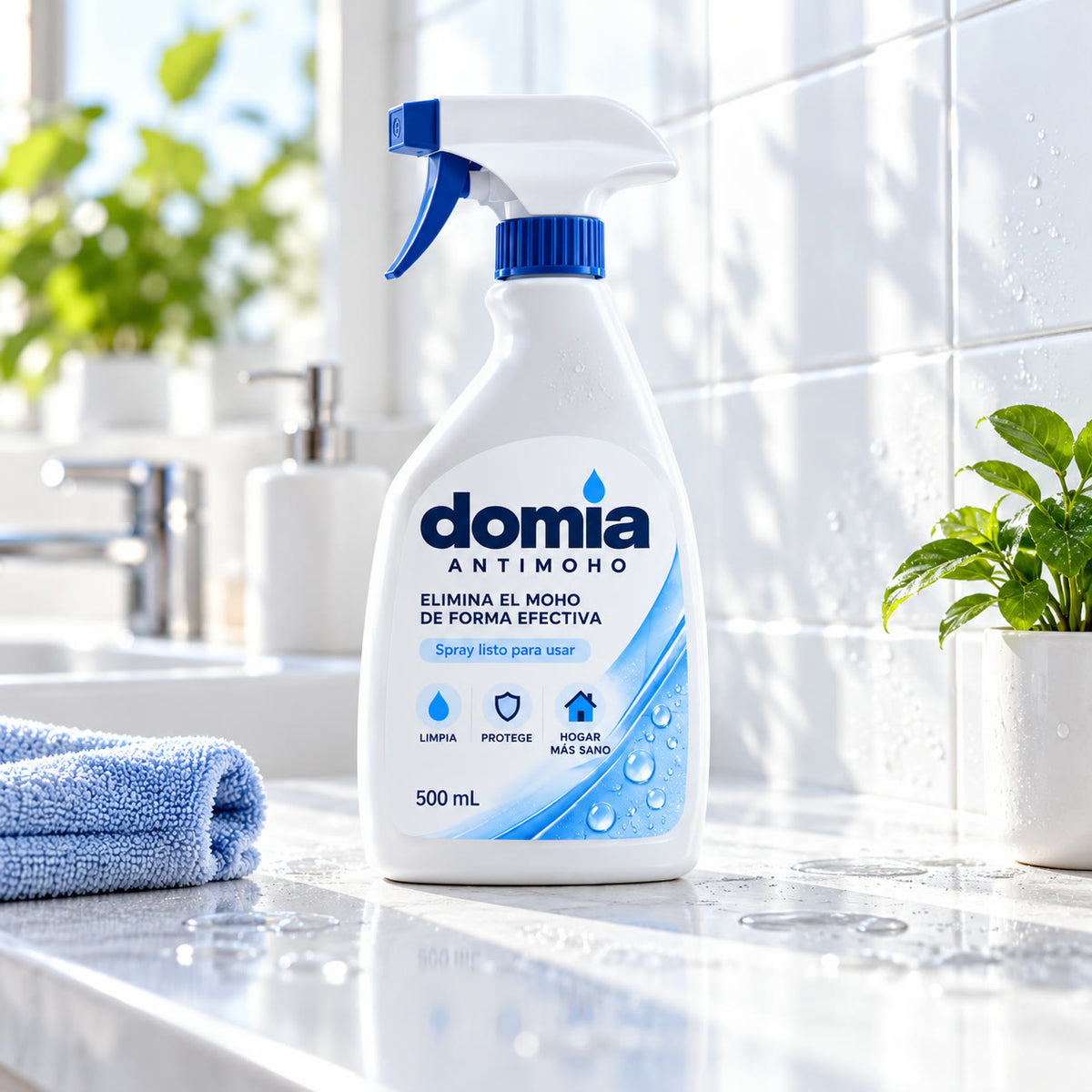 DOMIA Antimoho spray 500 ml sobre la mesada